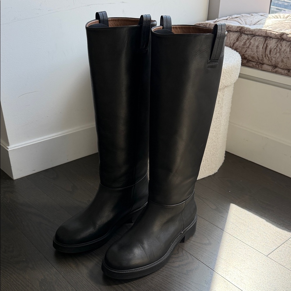 Flattered Frances Black Leather Boots - 41 - Picture 3 of 8